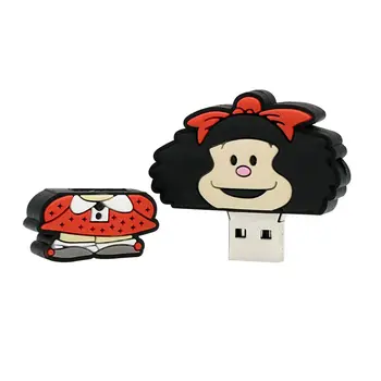 Miela Mergina, USB Flash Drive, Mafalda USB 2.0 Pen Drive 128GB Usb Stick Pendrive 64GB Flash Kortelė 32 GB 