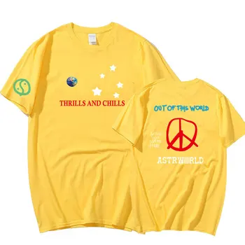 2020 Naujas Mados Hip-Hop Marškinėliai Vyrams, Moterims, Travis Scotts ASTROWORLD Harajuku T-Shirts LINKIU JUMS BUVO ČIA Raidė Spausdinti Tees Viršūnės