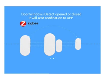 Tuya Zigbee Bevielio ryšio Langų Magnetinis Durų Daviklis Smart Home Mini Durys, Apsaugos Signalizacija magnetas Vartai Atidaryti / Uždaryti Detektoriai