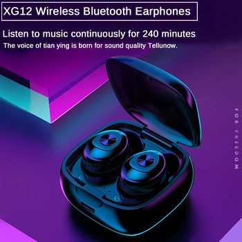XG12 Bluetooth 5.0 TWS Ausinės Stereo Belaidžio Earbus HIFI Garso Sporto, Ausinės, laisvų Rankų įranga Žaidimų Ausinės su Mic Telefonu
