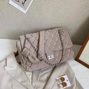 Rankinės, rankinės 2020 naujas korėjiečių prekės dizaineris Lingge didelės talpos maišelį aukštos kokybės nailono grandinės petį krepšys