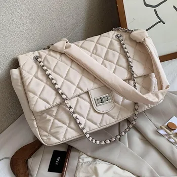 Rankinės, rankinės 2020 naujas korėjiečių prekės dizaineris Lingge didelės talpos maišelį aukštos kokybės nailono grandinės petį krepšys