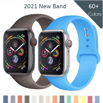 Sporto Silikono Dirželis Apple Žiūrėti Serijos 6 SE 5 4 3 38MM42MM Žiūrėti Diržo Apyrankę Iwatch 5 4 44MM40MM Watchbands Priedai