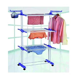 SILVANO Vertikalus clothesline XXL, 3 lygių džiovinimas grotelės-lengvai sulankstomas sandėliavimui-atsparus