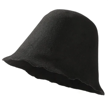 Panamos skrybėlė moterų kibiro kepurę moterims prabanga vilnos Harajuku skrybėlės fetrinė skrybėlė rudenį ir žiemą lauke, pavėsyje, kibirą, skrybėlės, skrybėlės žvejys