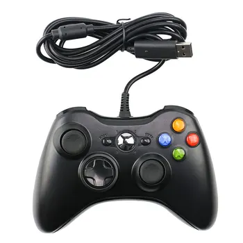 USB Laidinė Valdiklis, skirtas Xbox 360 Joypad Vibracijos Gamepad Kreiptuku KOMPIUTERIO Valdiklis, Skirtas Windows 7 / 8 / 10